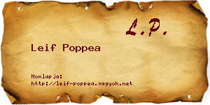 Leif Poppea névjegykártya