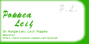 poppea leif business card